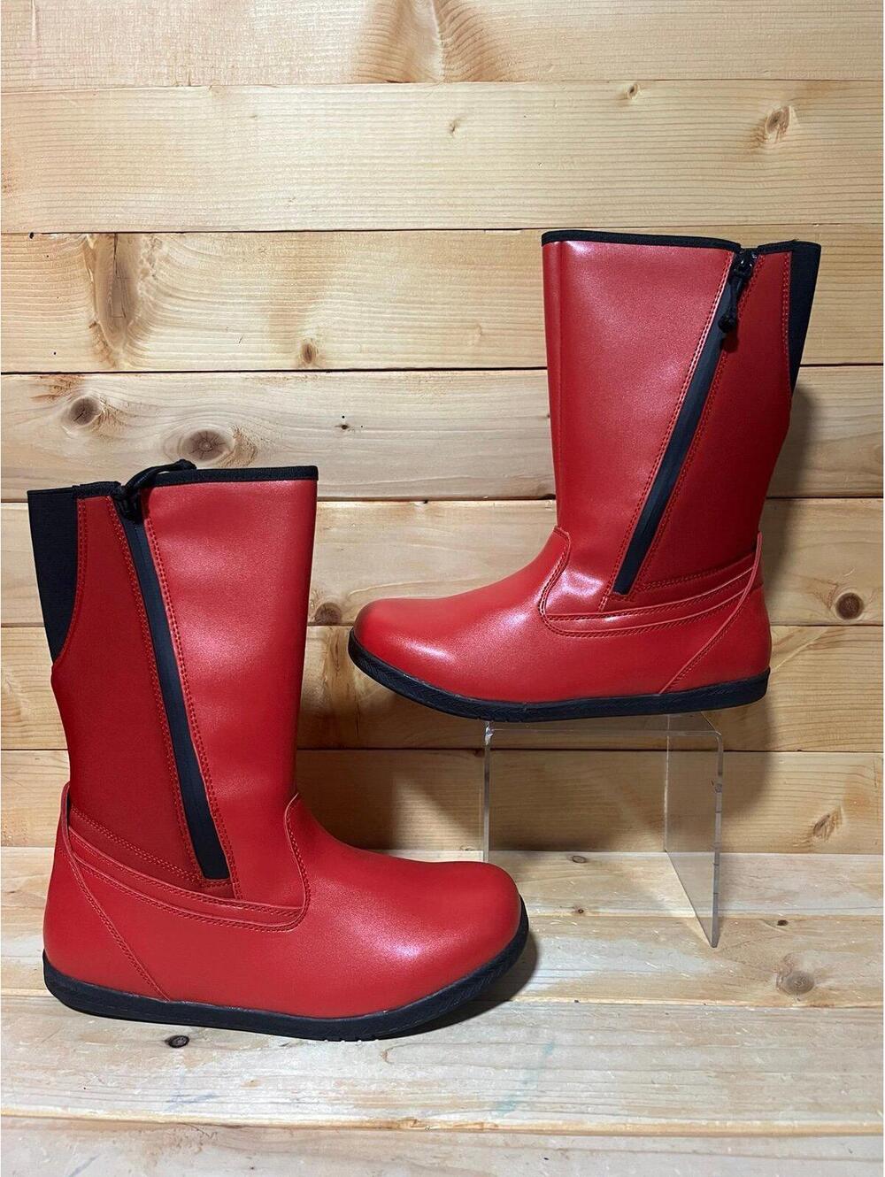 New BillyFootwear Dual Zipper High Rain Boots - Red - Kids size  6